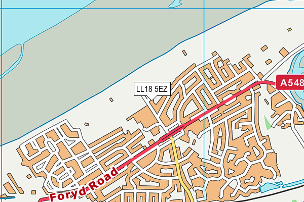 LL18 5EZ map - OS VectorMap District (Ordnance Survey)