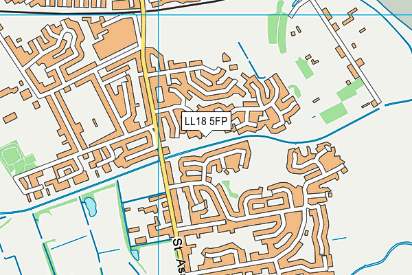 LL18 5FP map - OS VectorMap District (Ordnance Survey)