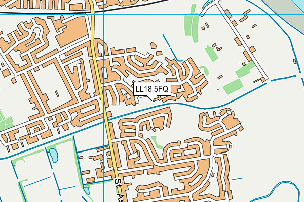 LL18 5FQ map - OS VectorMap District (Ordnance Survey)