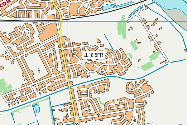 LL18 5FR map - OS VectorMap District (Ordnance Survey)