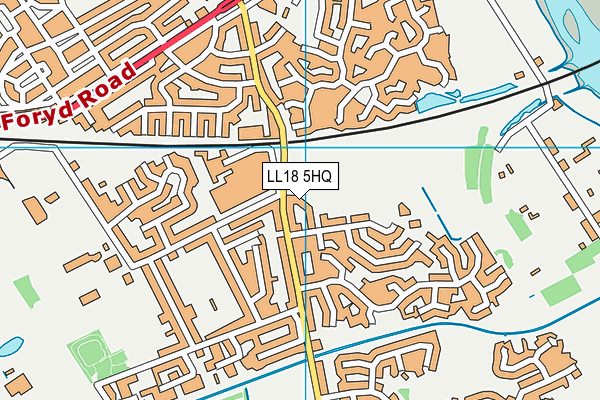 LL18 5HQ map - OS VectorMap District (Ordnance Survey)