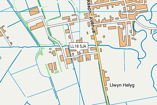 LL18 5JA map - OS VectorMap District (Ordnance Survey)