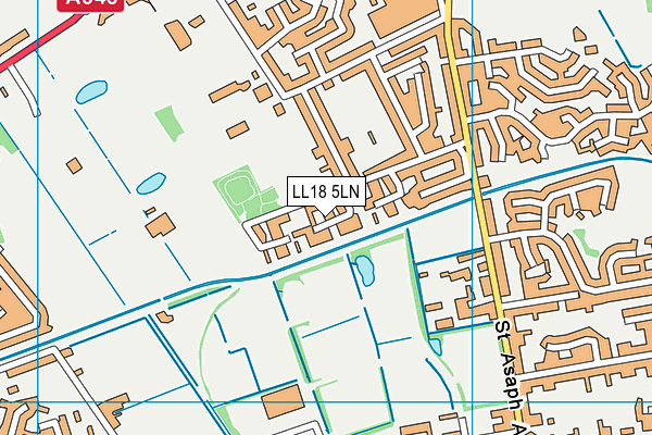 LL18 5LN map - OS VectorMap District (Ordnance Survey)