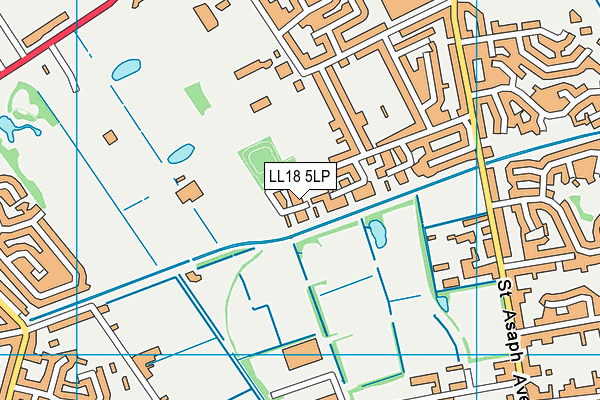 LL18 5LP map - OS VectorMap District (Ordnance Survey)
