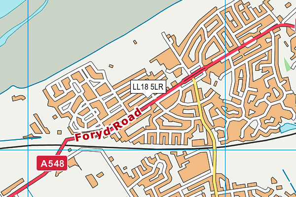 LL18 5LR map - OS VectorMap District (Ordnance Survey)