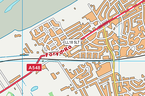 LL18 5LT map - OS VectorMap District (Ordnance Survey)
