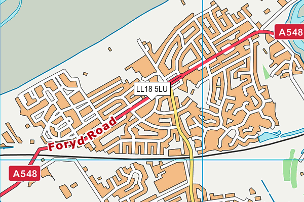 LL18 5LU map - OS VectorMap District (Ordnance Survey)