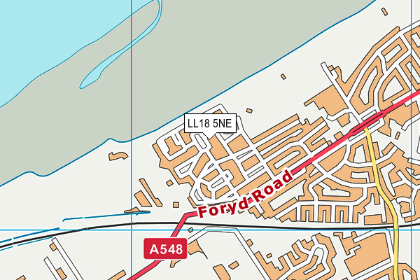 LL18 5NE map - OS VectorMap District (Ordnance Survey)