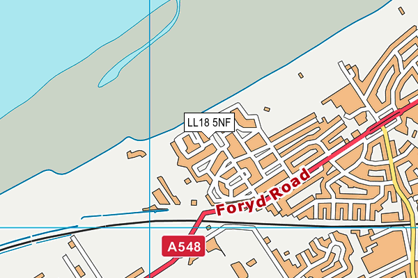 LL18 5NF map - OS VectorMap District (Ordnance Survey)