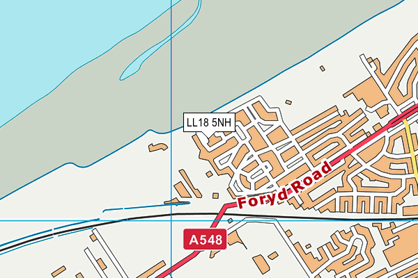 LL18 5NH map - OS VectorMap District (Ordnance Survey)