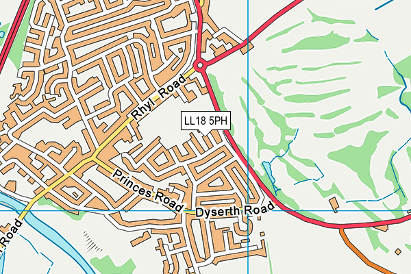 LL18 5PH map - OS VectorMap District (Ordnance Survey)