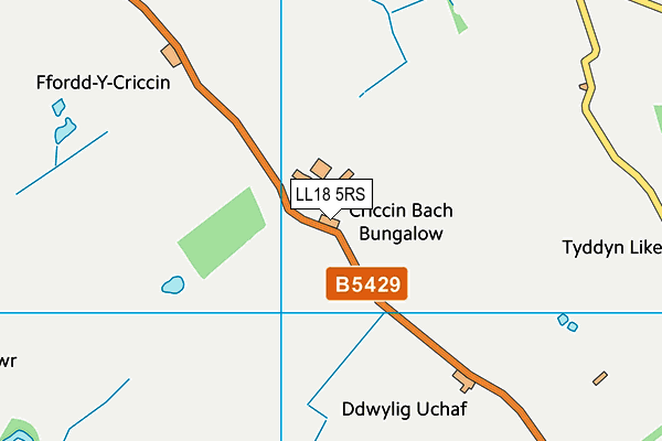 LL18 5RS map - OS VectorMap District (Ordnance Survey)