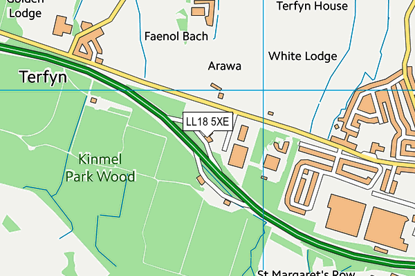 LL18 5XE map - OS VectorMap District (Ordnance Survey)