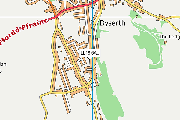 LL18 6AU map - OS VectorMap District (Ordnance Survey)