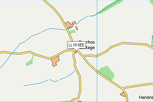 LL18 6EE map - OS VectorMap District (Ordnance Survey)
