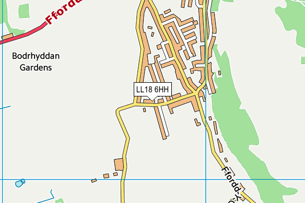 LL18 6HH map - OS VectorMap District (Ordnance Survey)