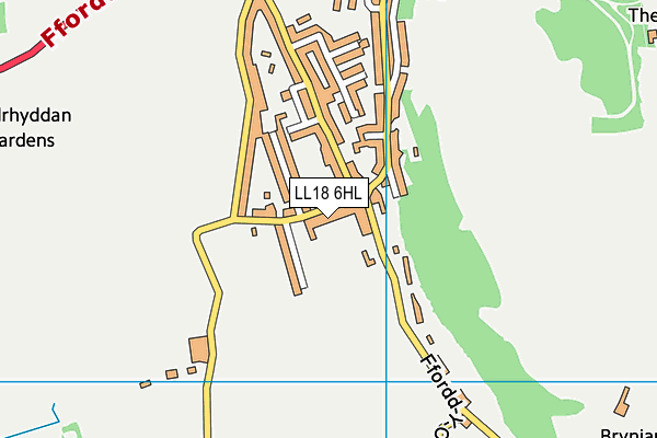 LL18 6HL map - OS VectorMap District (Ordnance Survey)