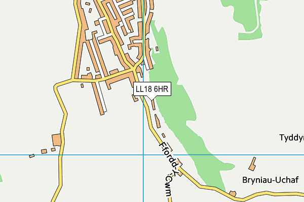 LL18 6HR map - OS VectorMap District (Ordnance Survey)