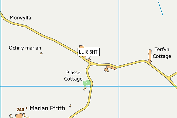 LL18 6HT map - OS VectorMap District (Ordnance Survey)