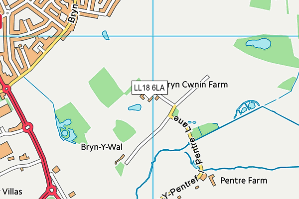 LL18 6LA map - OS VectorMap District (Ordnance Survey)