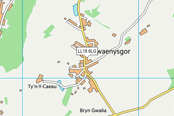 LL18 6LG map - OS VectorMap District (Ordnance Survey)