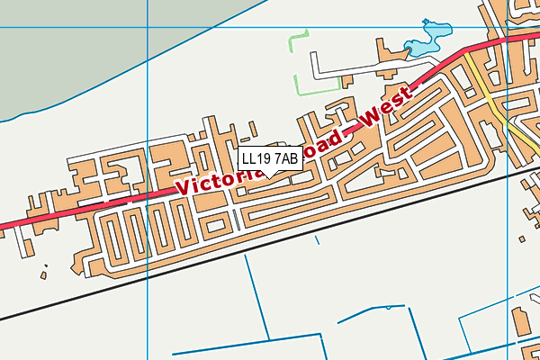 LL19 7AB map - OS VectorMap District (Ordnance Survey)