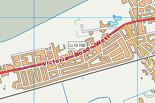 LL19 7AE map - OS VectorMap District (Ordnance Survey)