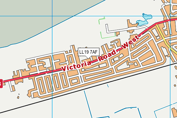 LL19 7AF map - OS VectorMap District (Ordnance Survey)