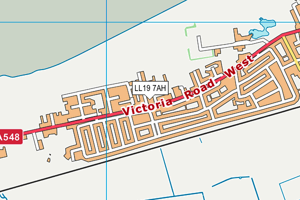 LL19 7AH map - OS VectorMap District (Ordnance Survey)