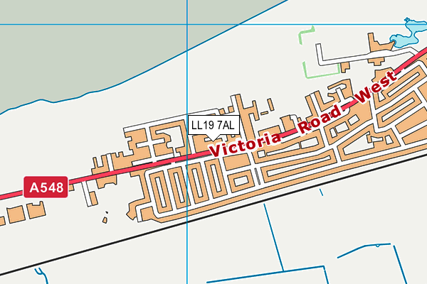 LL19 7AL map - OS VectorMap District (Ordnance Survey)