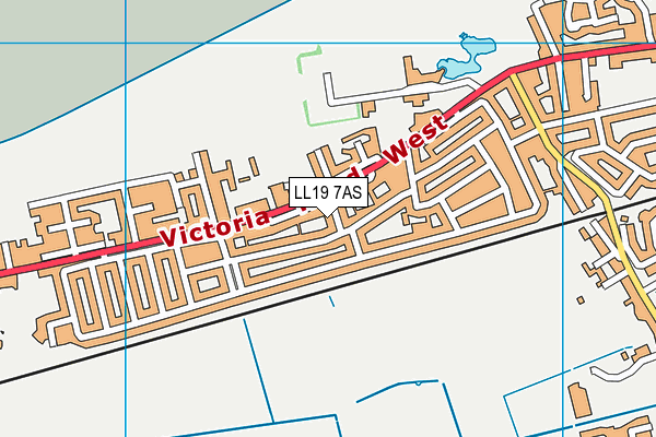 LL19 7AS map - OS VectorMap District (Ordnance Survey)