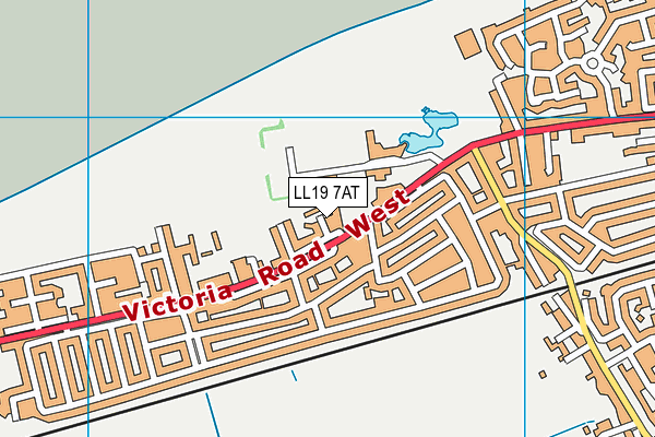 LL19 7AT map - OS VectorMap District (Ordnance Survey)
