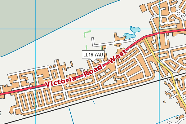 LL19 7AU map - OS VectorMap District (Ordnance Survey)