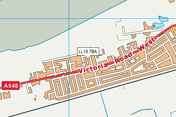 LL19 7BA map - OS VectorMap District (Ordnance Survey)