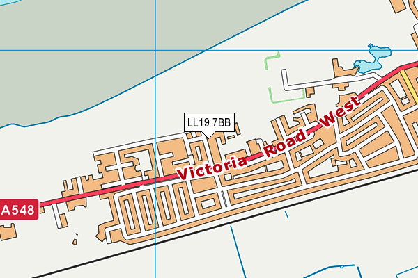 LL19 7BB map - OS VectorMap District (Ordnance Survey)