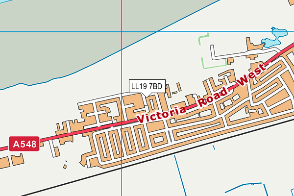 LL19 7BD map - OS VectorMap District (Ordnance Survey)