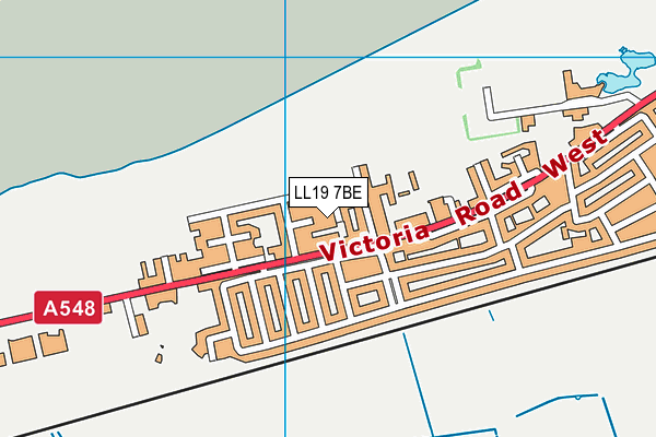 LL19 7BE map - OS VectorMap District (Ordnance Survey)