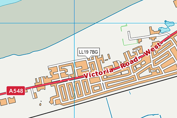 LL19 7BG map - OS VectorMap District (Ordnance Survey)