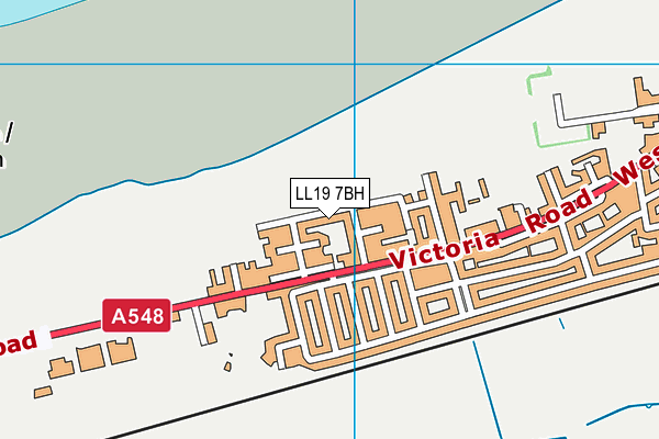 LL19 7BH map - OS VectorMap District (Ordnance Survey)