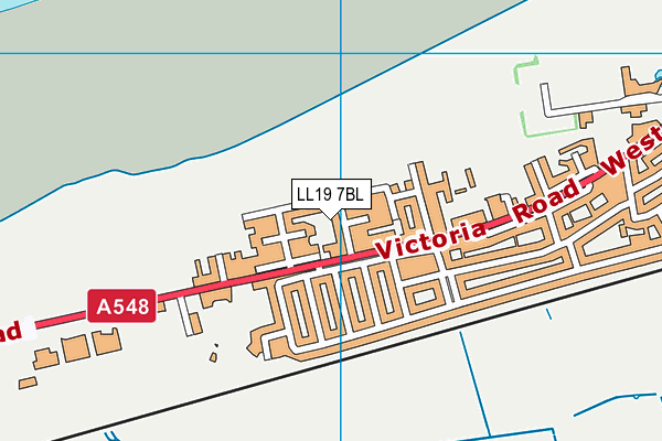 LL19 7BL map - OS VectorMap District (Ordnance Survey)