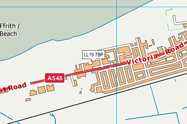 LL19 7BP map - OS VectorMap District (Ordnance Survey)