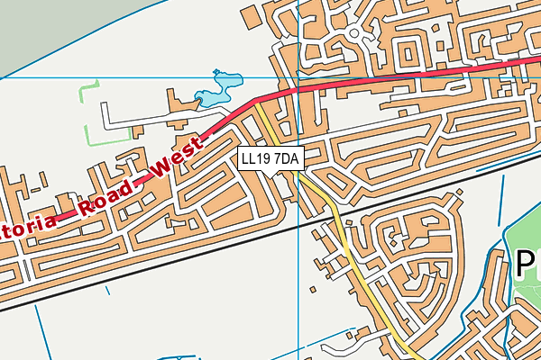 LL19 7DA map - OS VectorMap District (Ordnance Survey)