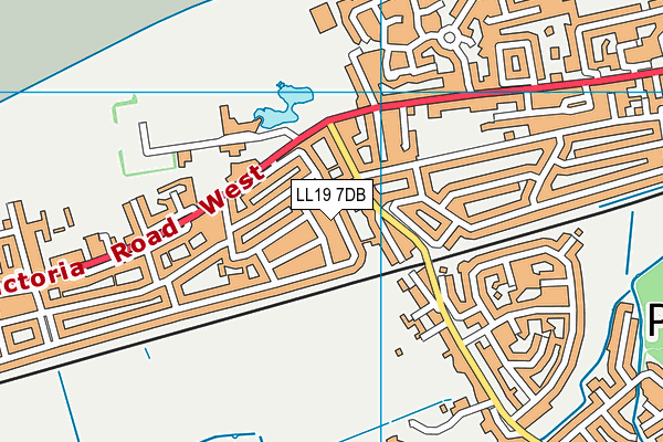 LL19 7DB map - OS VectorMap District (Ordnance Survey)