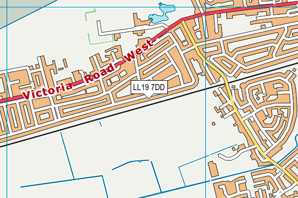 LL19 7DD map - OS VectorMap District (Ordnance Survey)