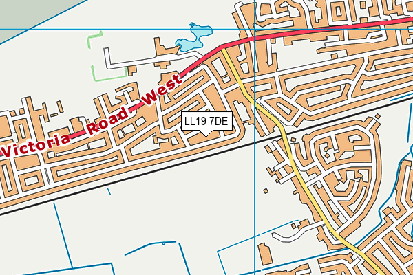 LL19 7DE map - OS VectorMap District (Ordnance Survey)