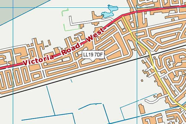 LL19 7DF map - OS VectorMap District (Ordnance Survey)