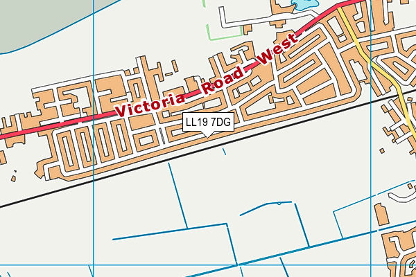 LL19 7DG map - OS VectorMap District (Ordnance Survey)