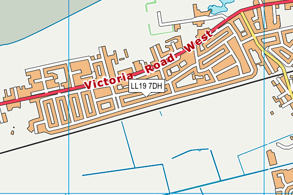 LL19 7DH map - OS VectorMap District (Ordnance Survey)