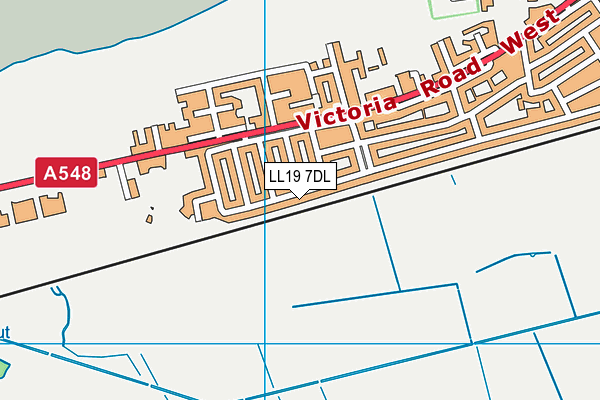 LL19 7DL map - OS VectorMap District (Ordnance Survey)