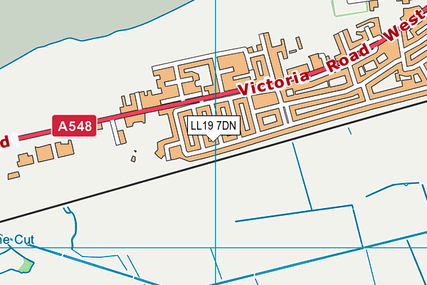 LL19 7DN map - OS VectorMap District (Ordnance Survey)